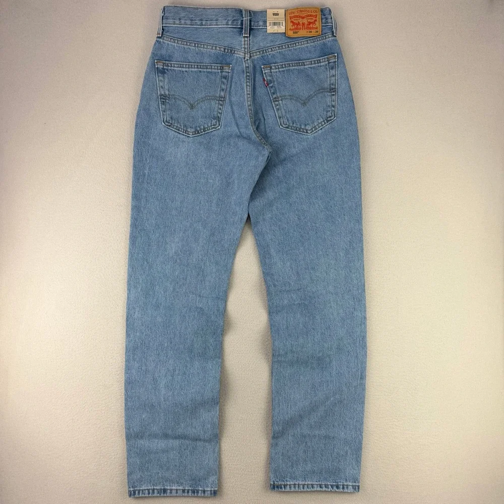 Levi's Jeans 550 Men 30x34 Blue Denim Relaxed Fit Cotton Straight Leg NWT
